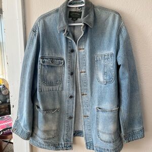 Polo Country Ralph Lauren Men’s Small Faded Blue Denim Shirt Jacket